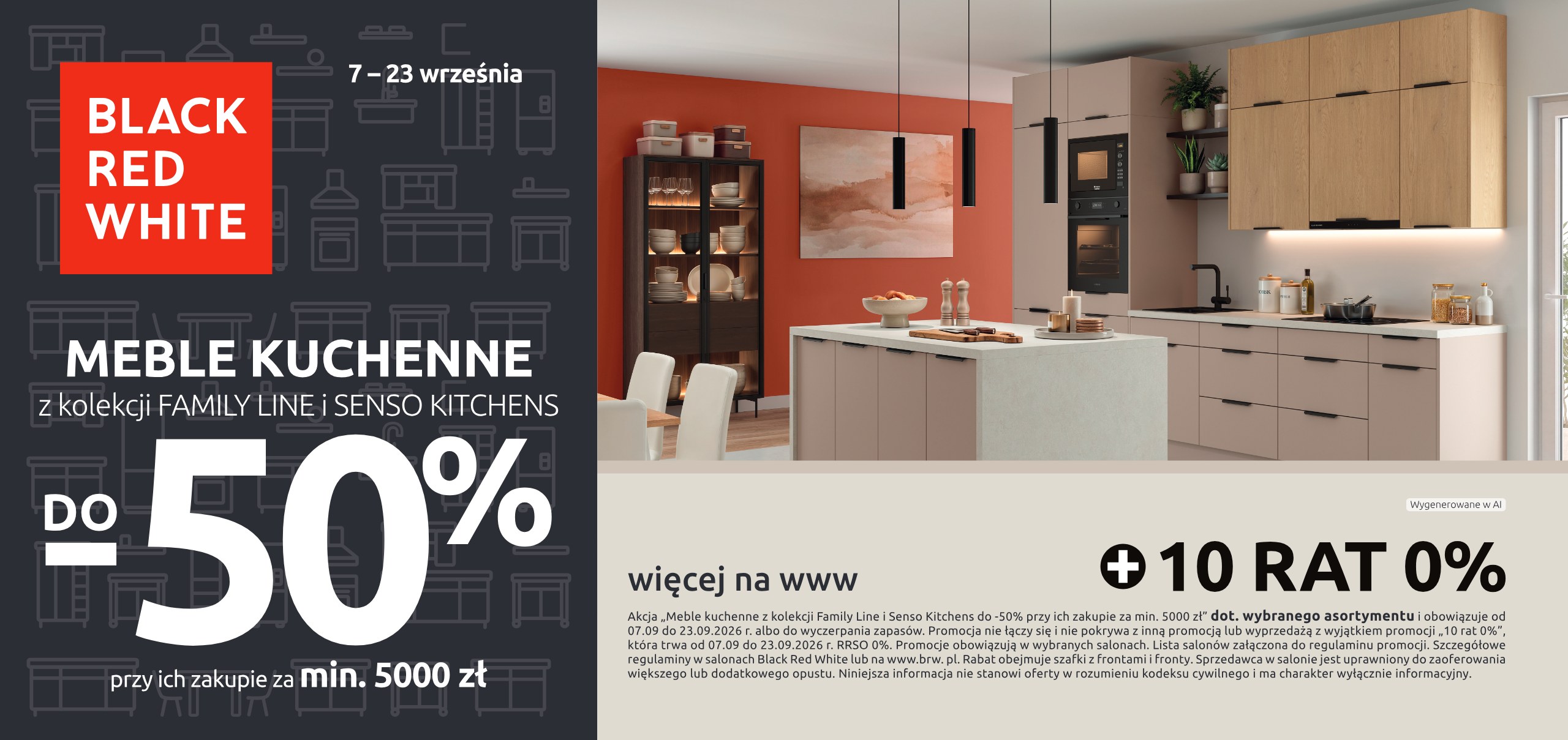Promocja na kuchnie na wymiar — MC-Kuchnie Siedlce, autoryzowane studio Black Red White