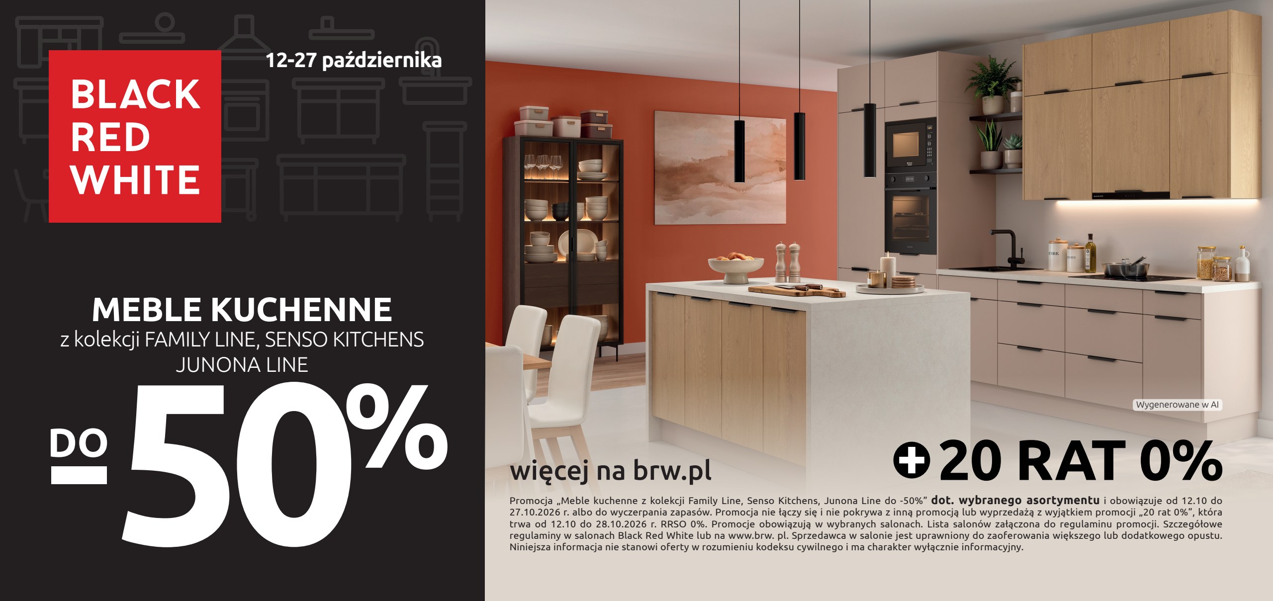 Promocja na kuchnie na wymiar — MC-Kuchnie Siedlce, autoryzowane studio Black Red White